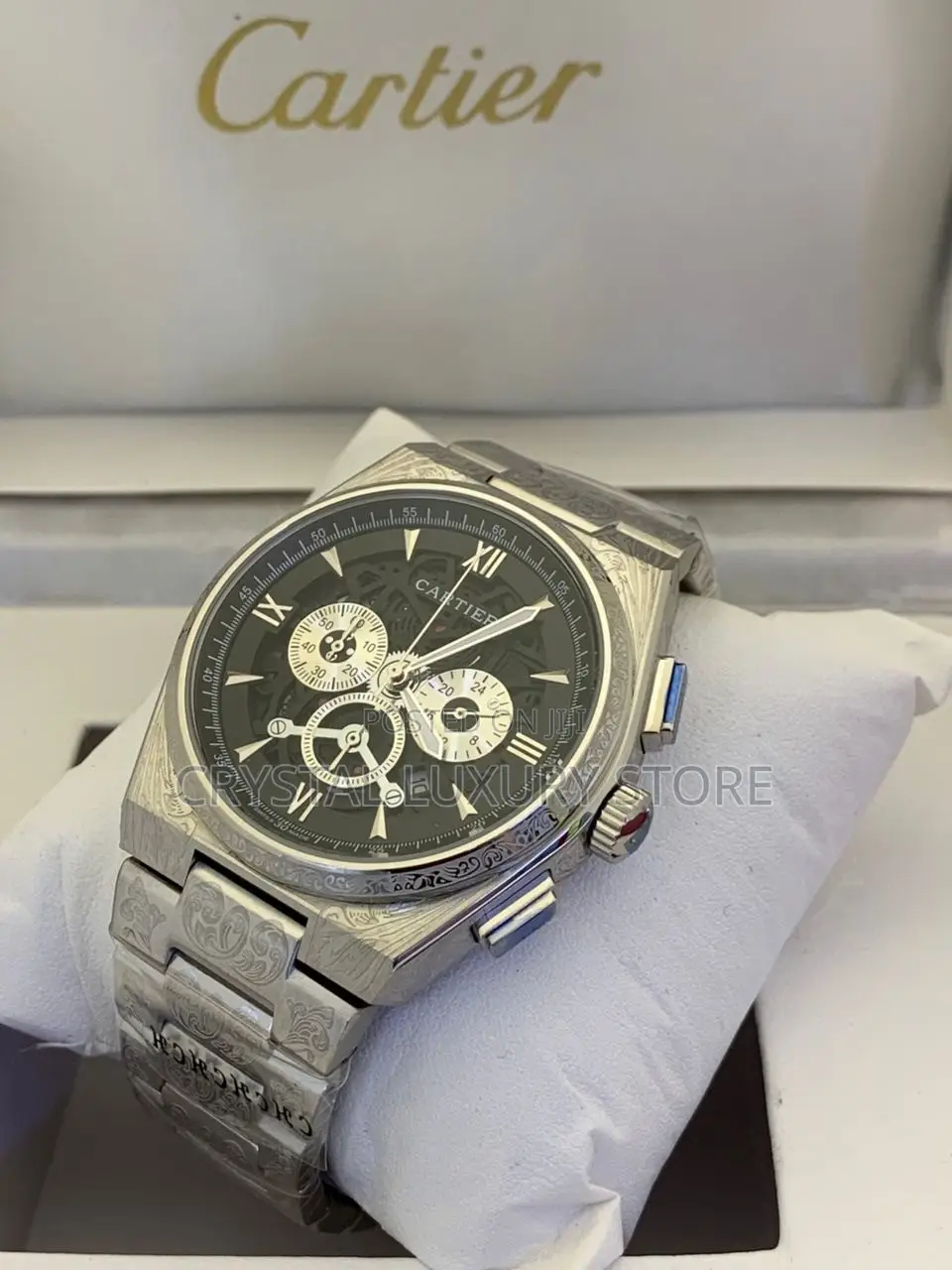 Cartier Quality Luxury Men Automatic Engine Wristwatch