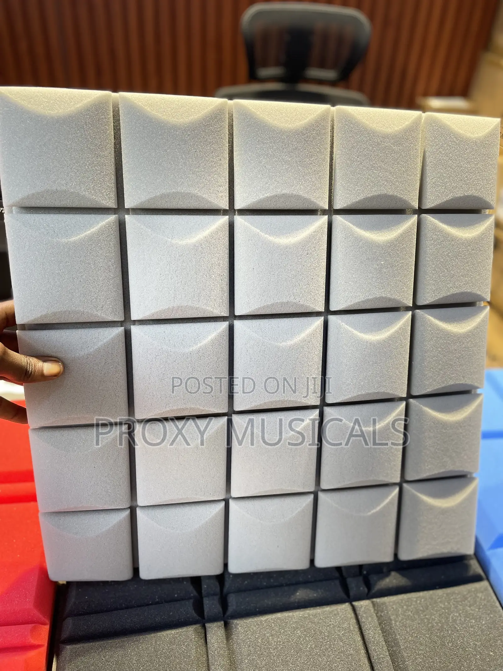 Sound Treatment Acoustic Foam Wall Panels Blue Color