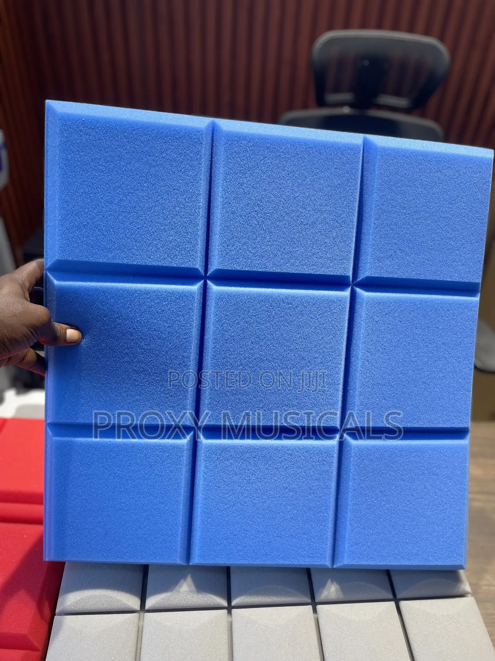 Sound Treatment Acoustic Foam Wall Panels Blue Color