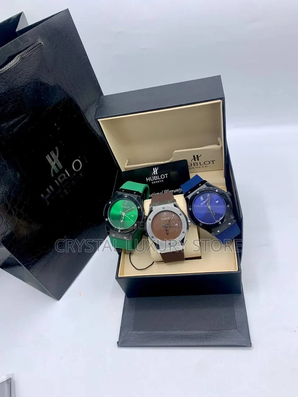 Hublot Quality Luxury Men Rubber Strap Wristwatch