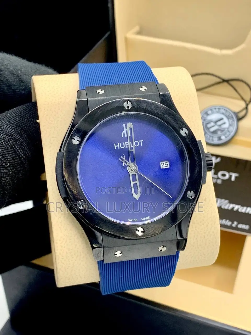 Hublot Quality Luxury Men Rubber Strap Wristwatch