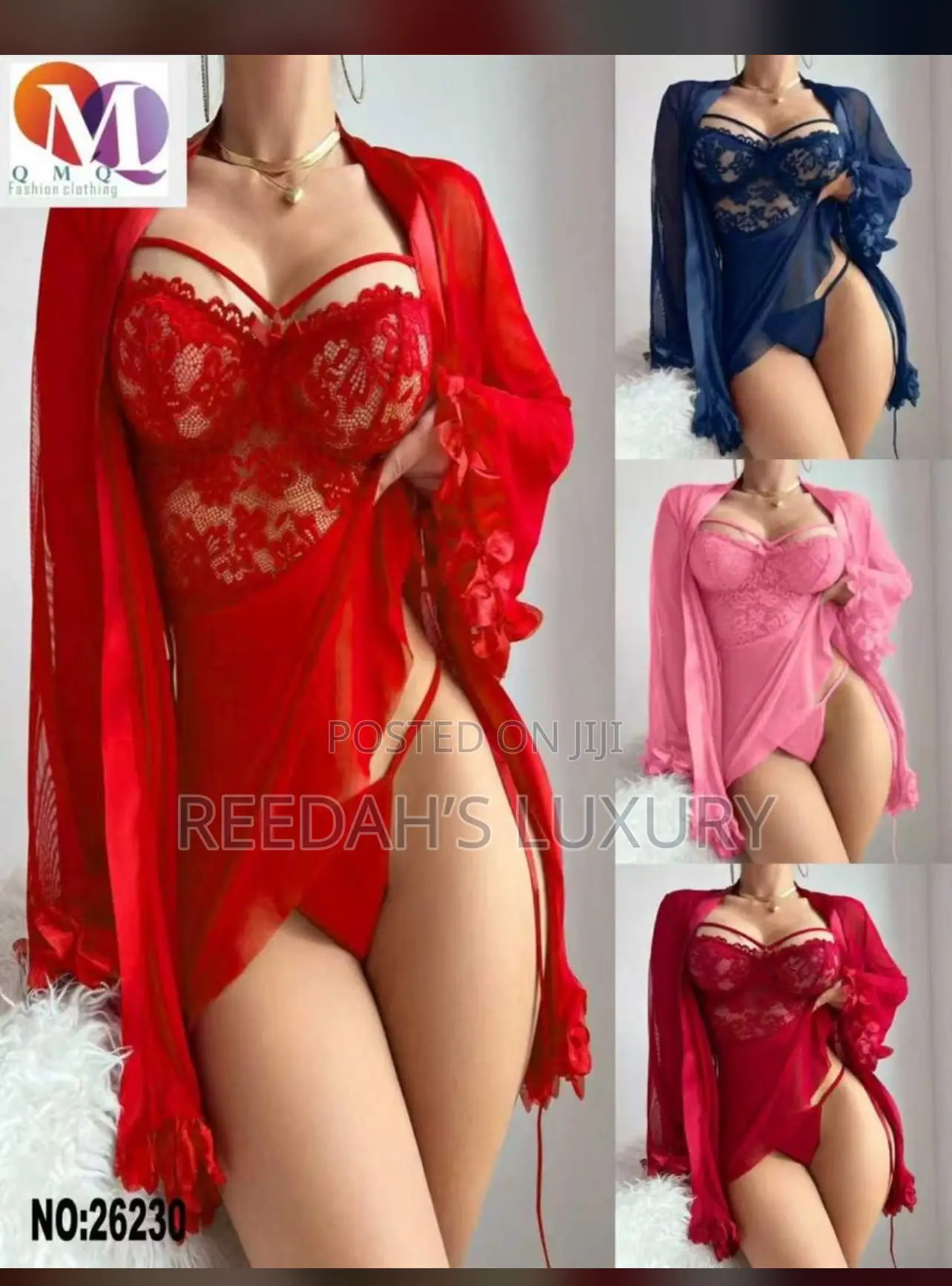 Lace Robe Slip Set