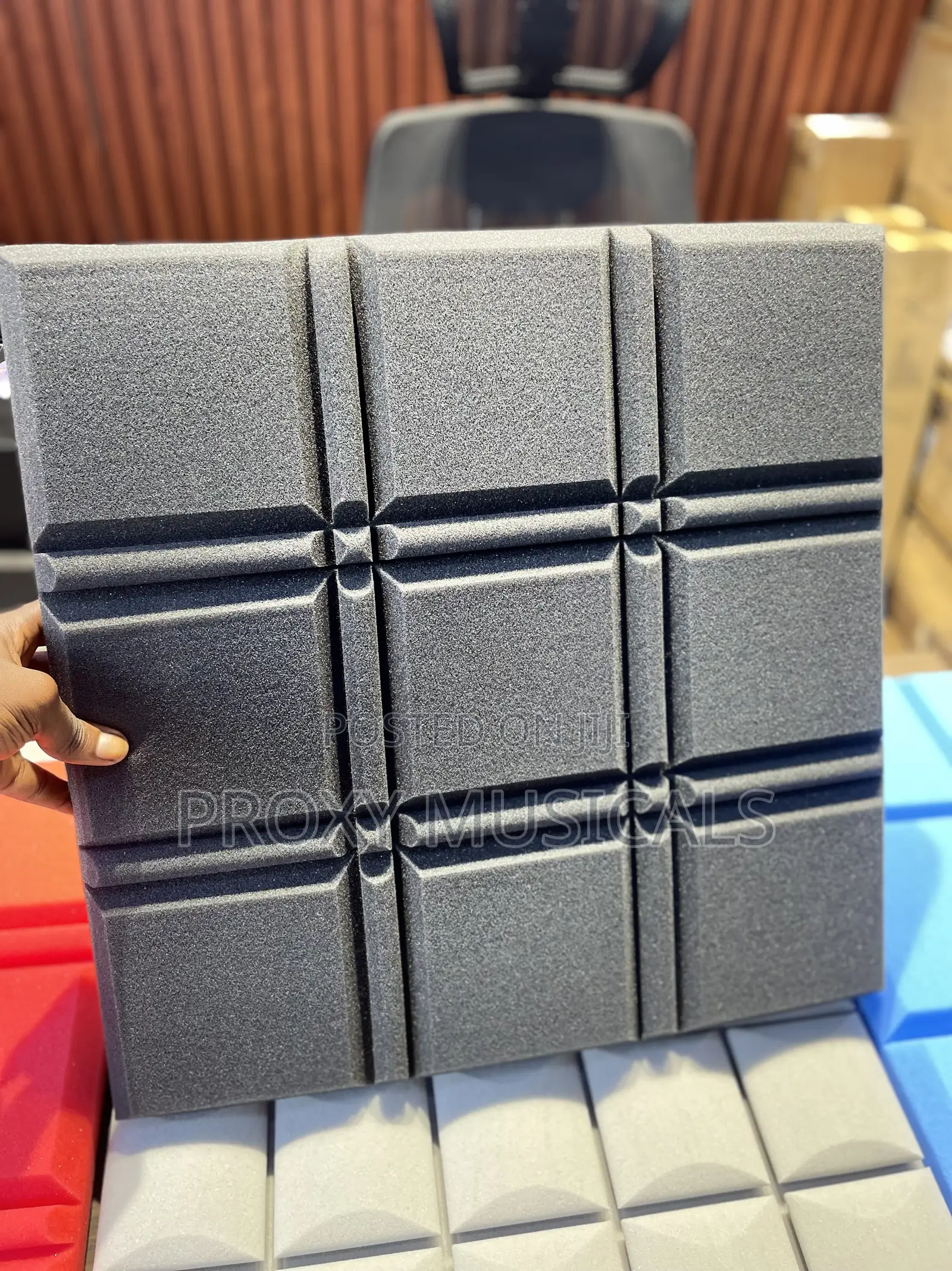 10 PCS Acoustic Studio Foam Panels Black