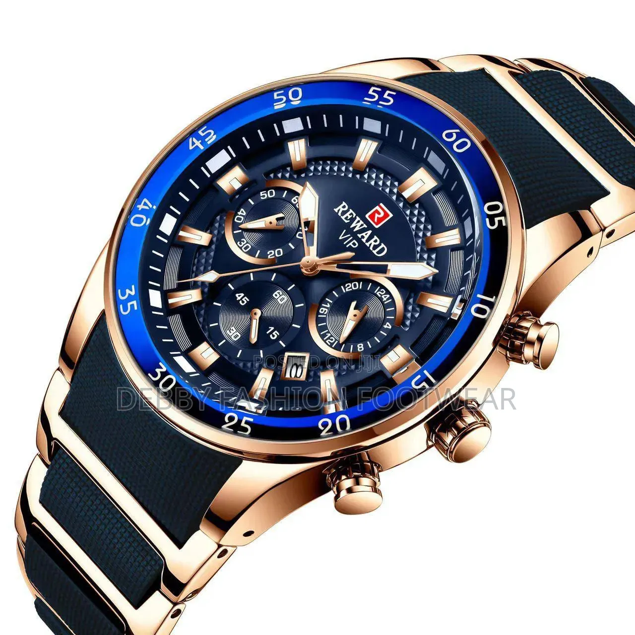 Casual Luxury Custom Logo Quartz Watch for Men Modern Chronograph