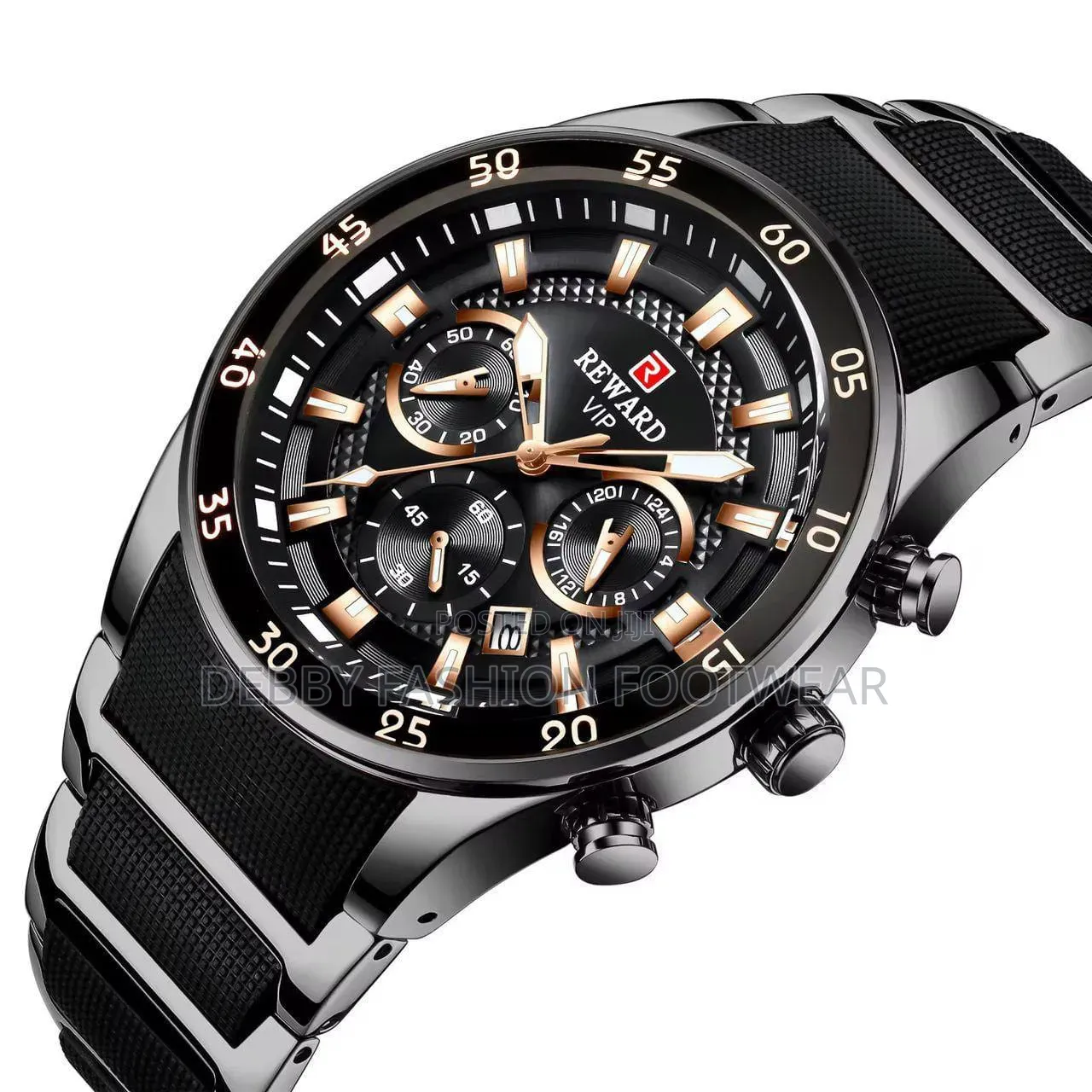 Casual Luxury Custom Logo Quartz Watch for Men Modern Chronograph
