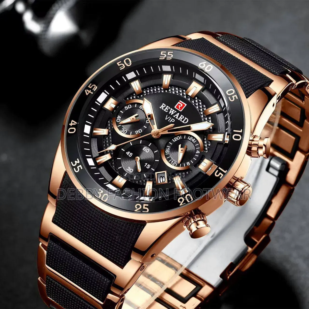 Casual Luxury Custom Logo Quartz Watch for Men Modern Chronograph