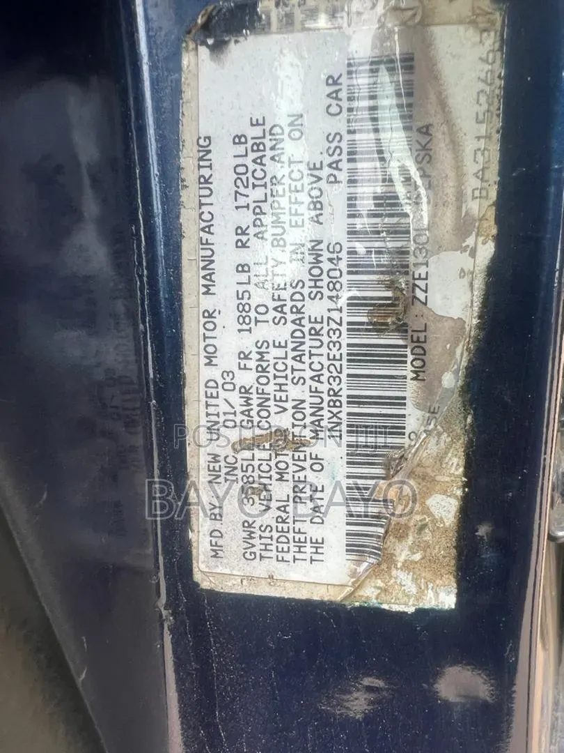Toyota Corolla 2004 Blue