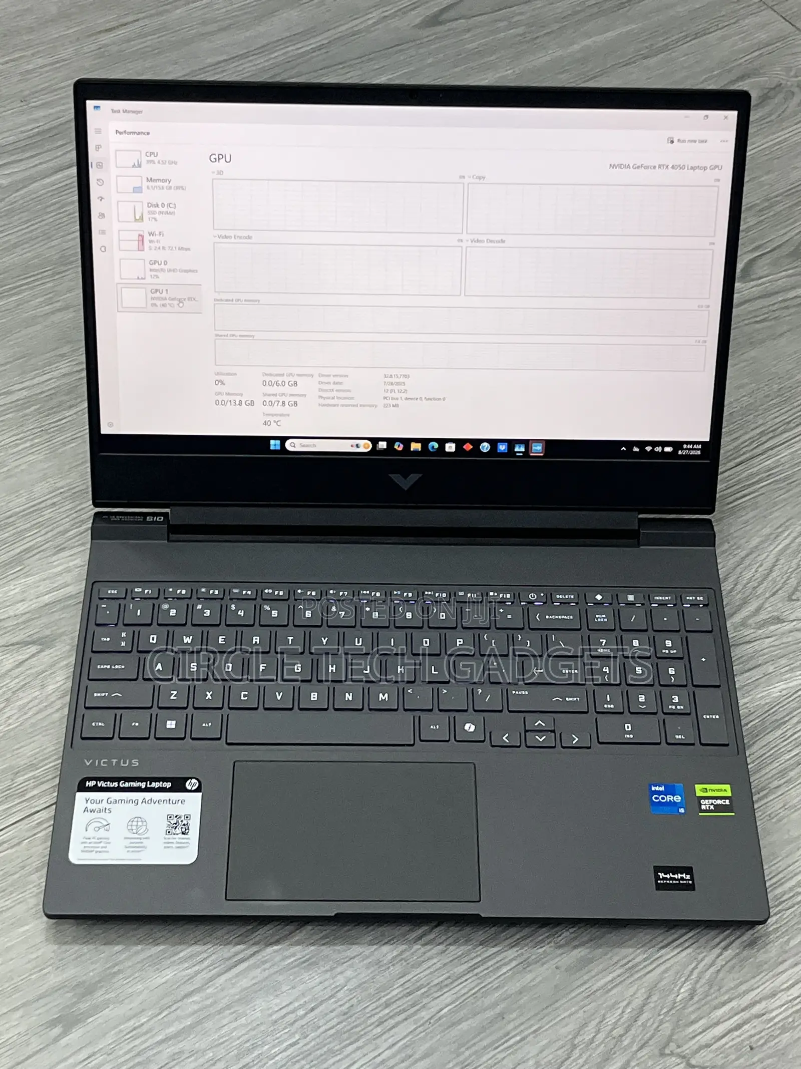 Laptop HP Victus 15 16GB Intel Core i5 SSD 512GB