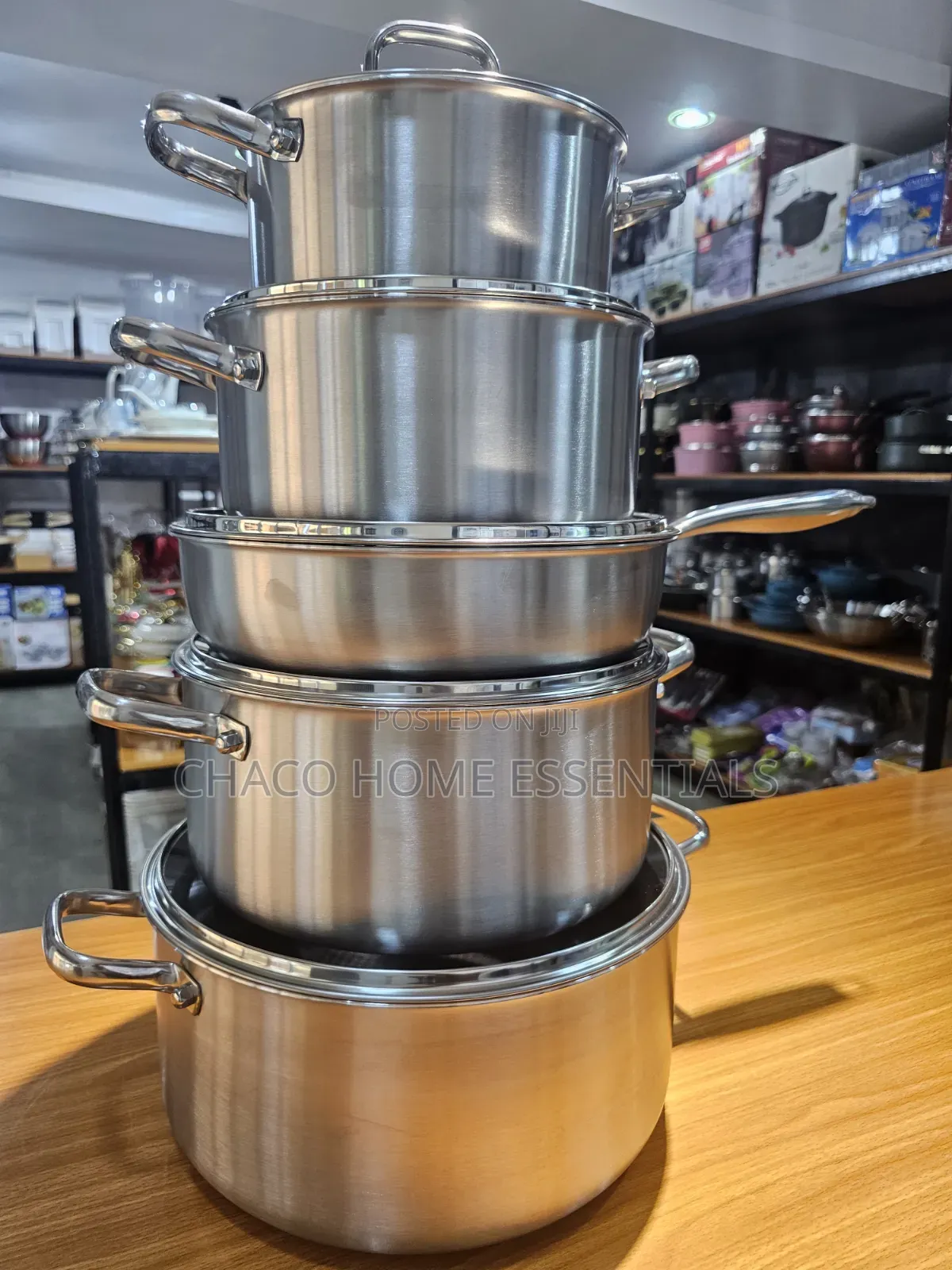 Tri-Ply 316 Titanium Stainless Steel Honeycomb Pot Set