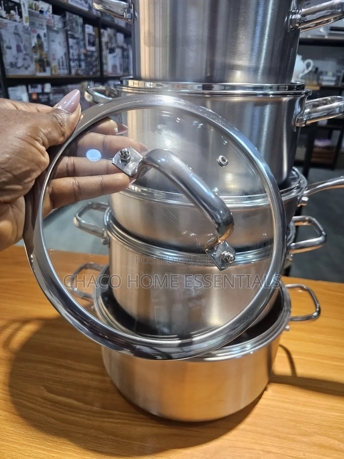Tri-Ply 316 Titanium Stainless Steel Honeycomb Pot Set