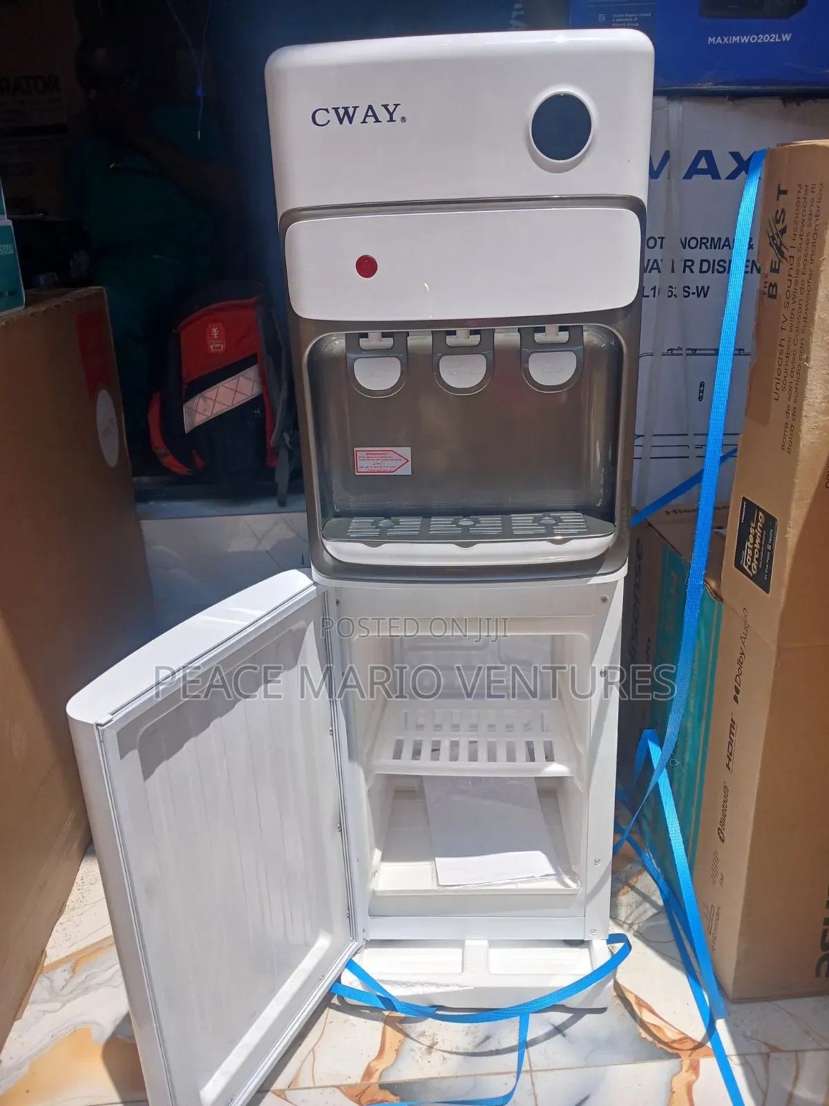 Cway Hot and Cold Water Dispenser With Mini Refrigerator and Warranty