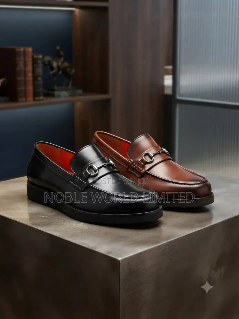 Men's Versatile Black/Brown Leather Shoes TEST 8d