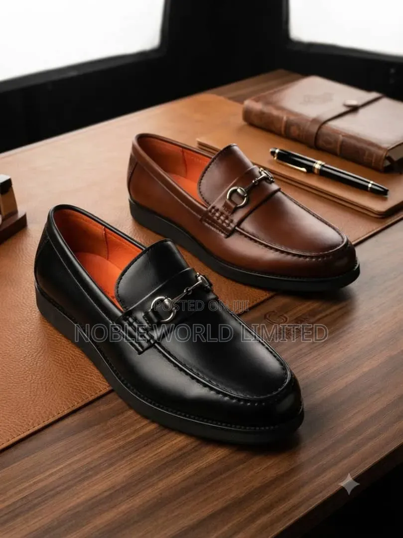 Men's Versatile Black/Brown Leather Shoes TEST 8d