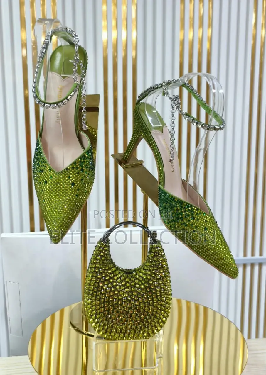 Luxury 2 Piece Shoe and Purse Available in All Colors Size 37_42