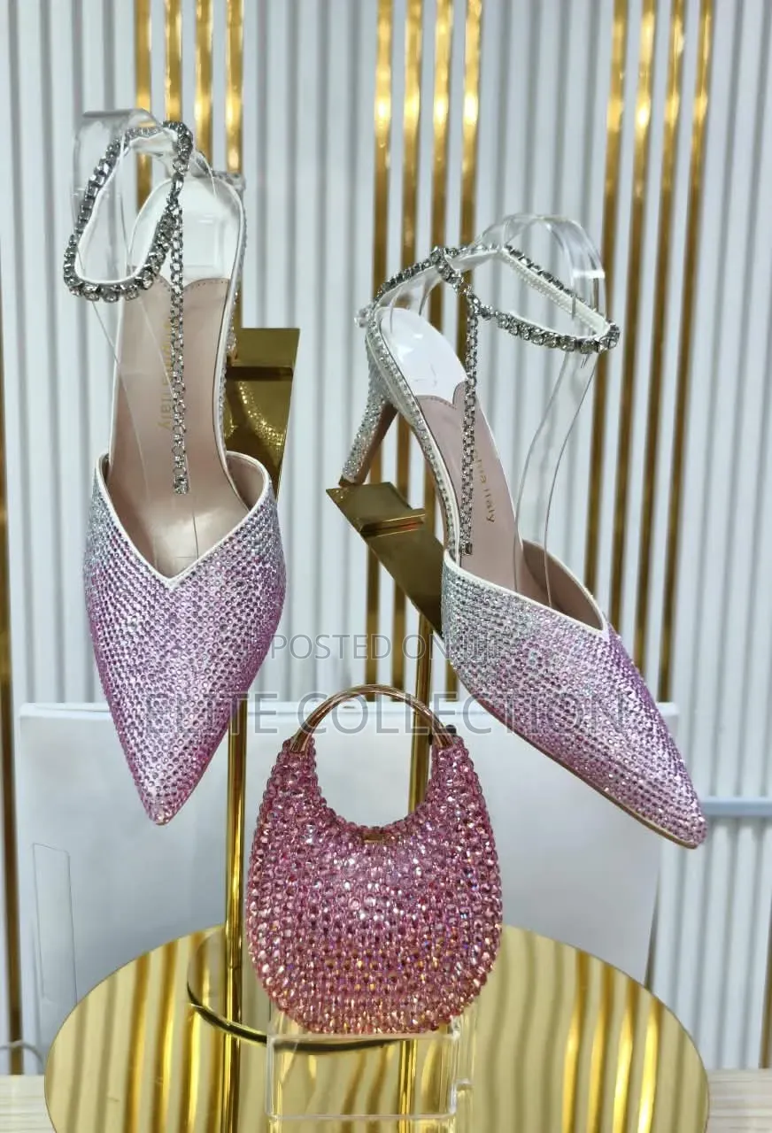 Luxury 2 Piece Shoe and Purse Available in All Colors Size 37_42