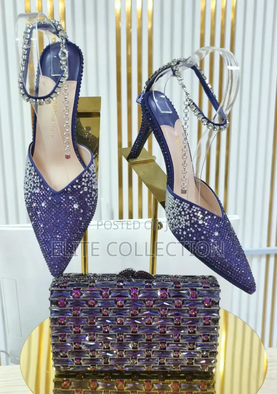 Luxury 2 Piece Shoe and Purse Available in All Colors Size 37_42