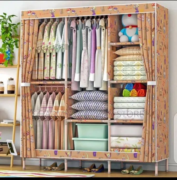 3 Partition Wooden Wardrobe (High Quality)