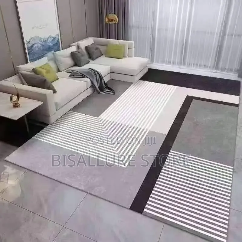 Minimalist Grey Center Rug