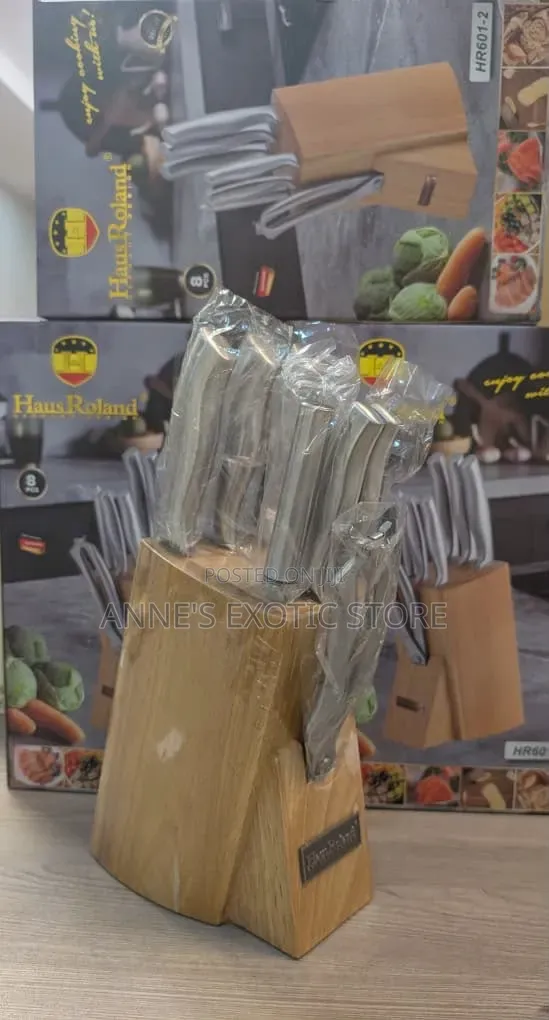 Haus Roland HR634-2 8-Piece Kitchen Knife Set With Wooden Block