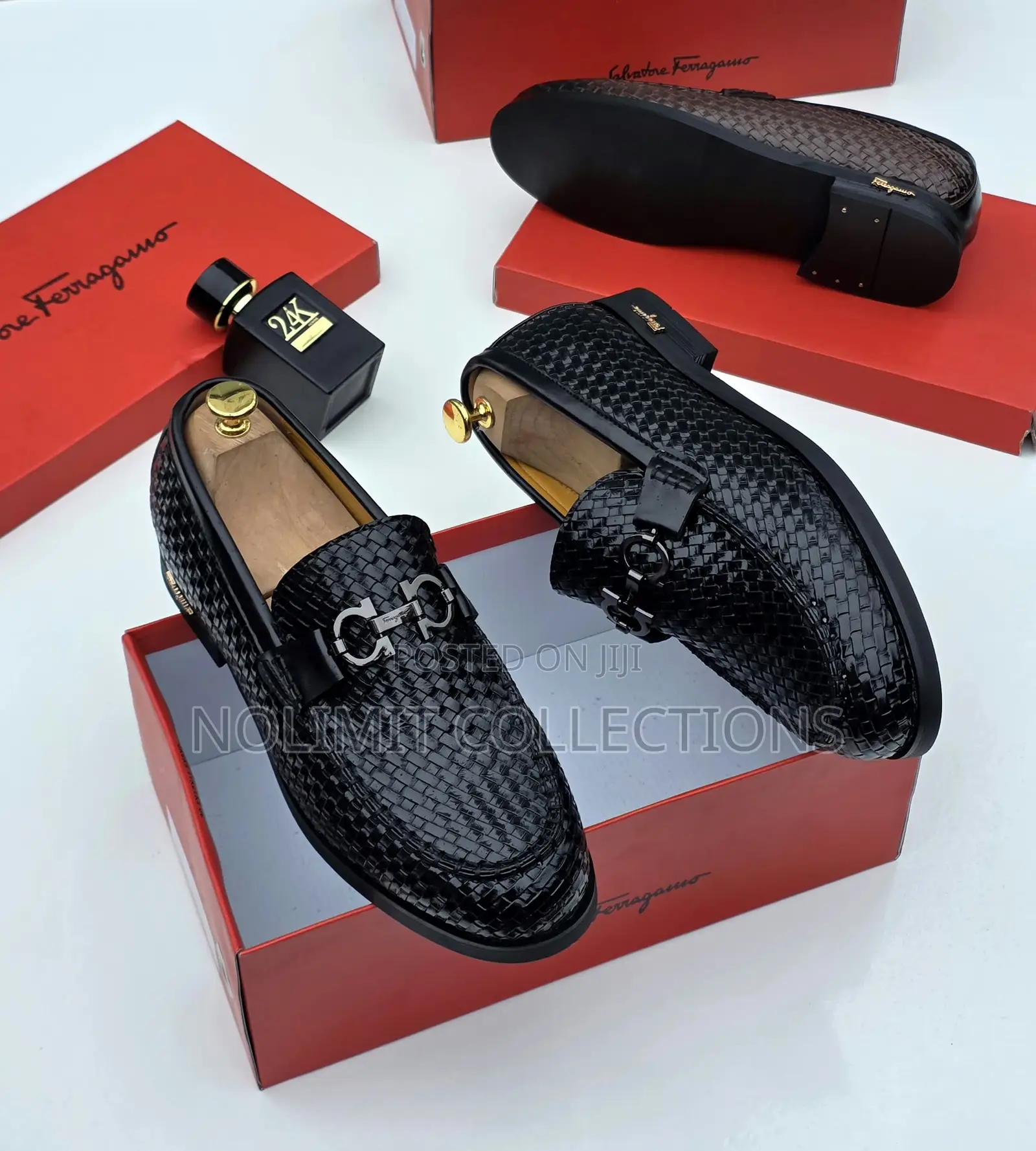 Salvatore Ferragamo Men's Woven Leather Loafers