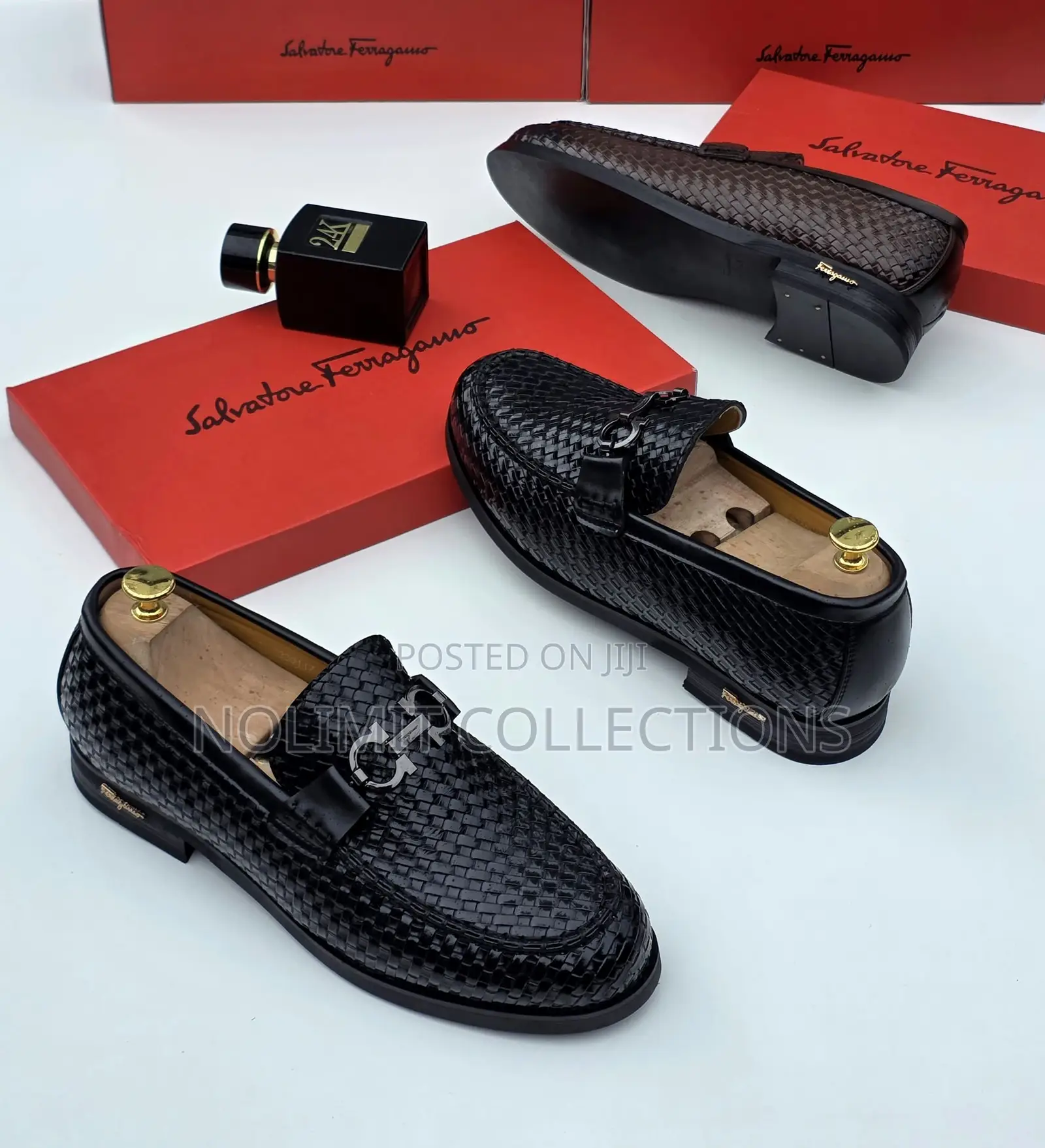 Salvatore Ferragamo Men's Woven Leather Loafers