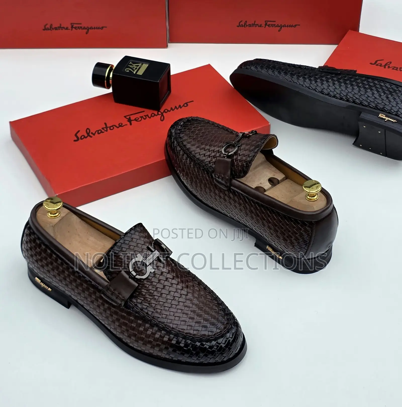 Salvatore Ferragamo Men's Woven Leather Loafers