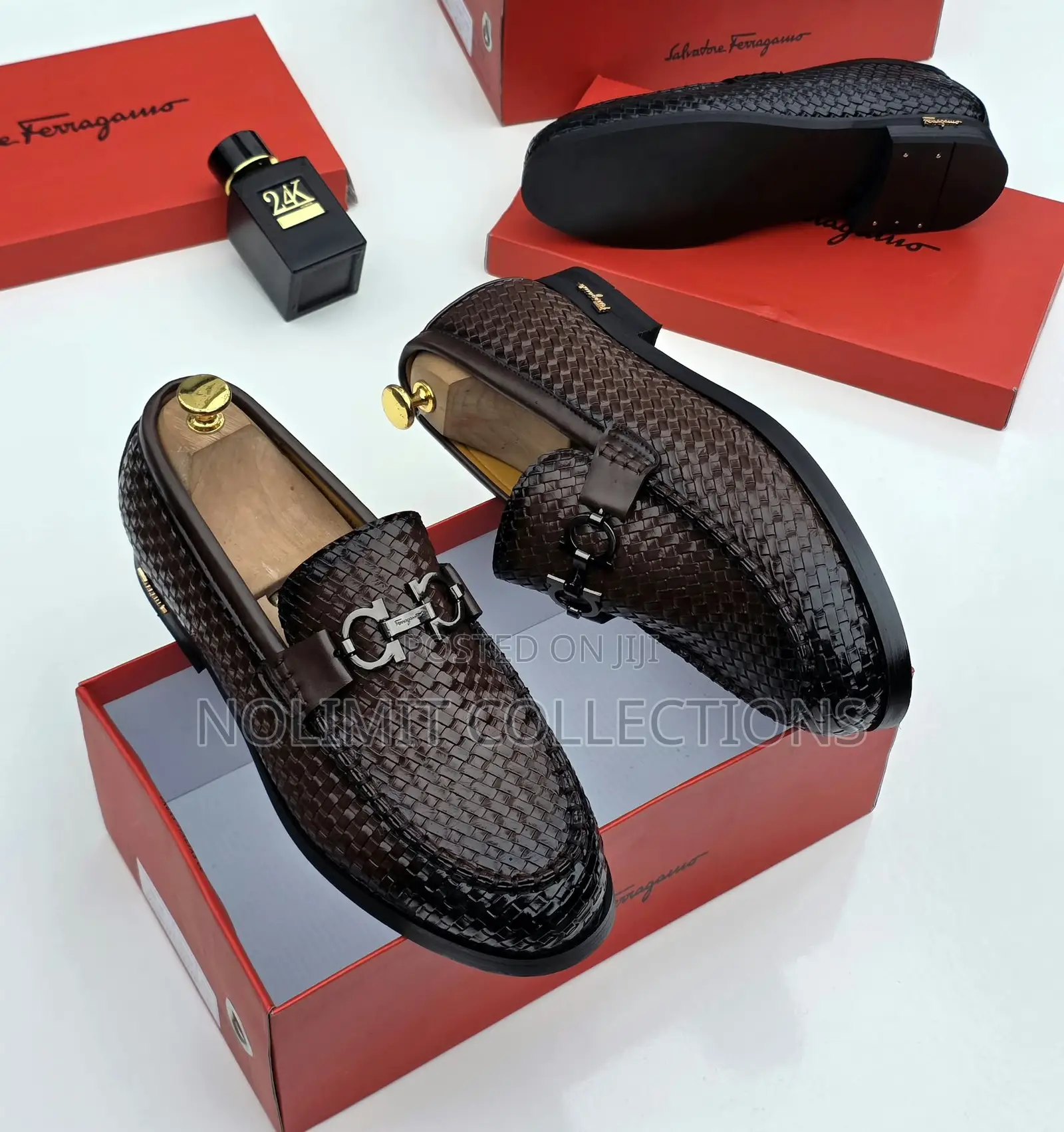 Salvatore Ferragamo Men's Woven Leather Loafers