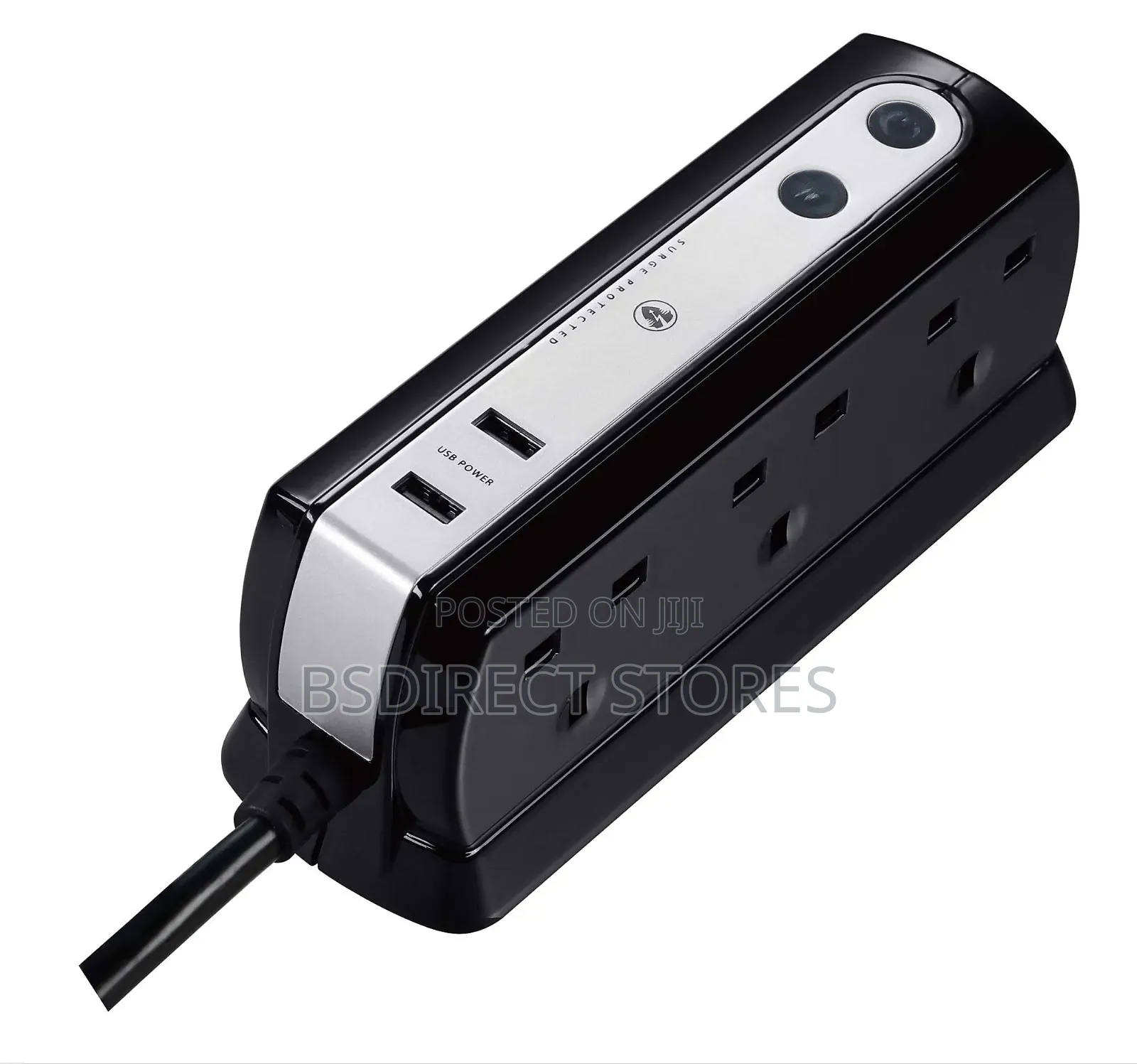 Masterplug Heavy Duty 6 Socket Switch Surge Protected Lead 2 USB, 2M