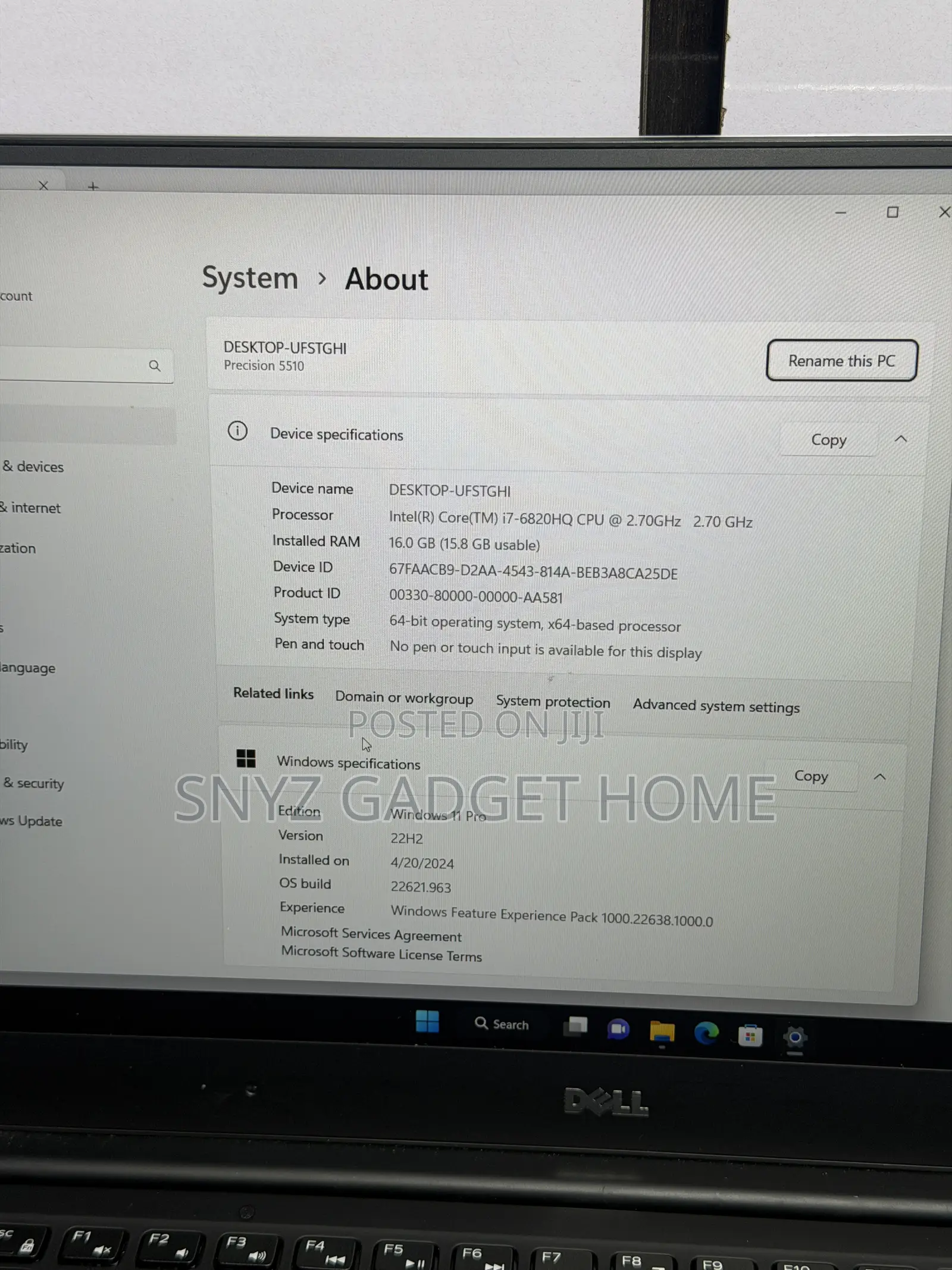 Laptop Dell Precision 5510 16GB Intel Core i7 SSD 512GB