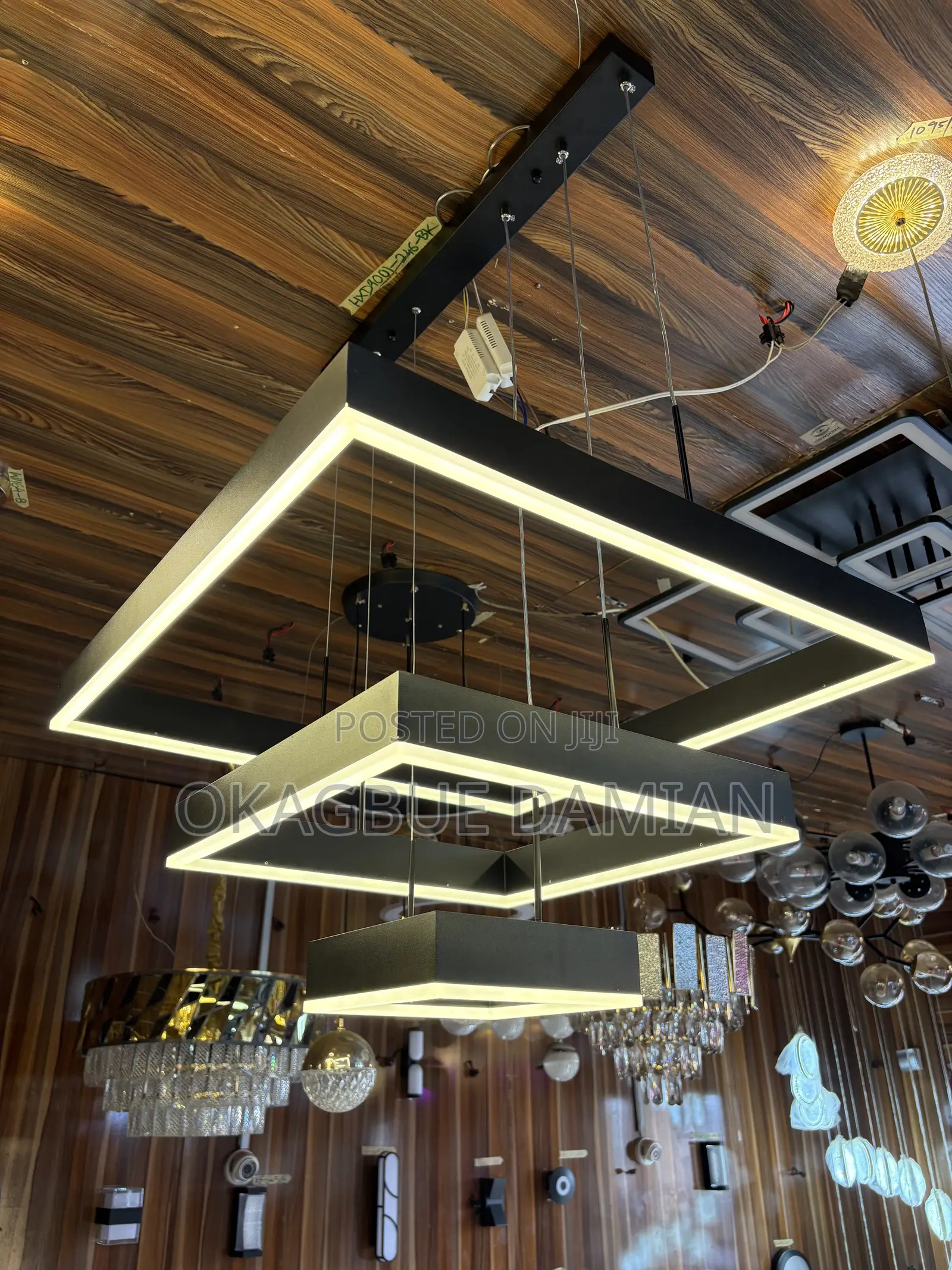Black 3- Tier Luxury Dropping Chandelier