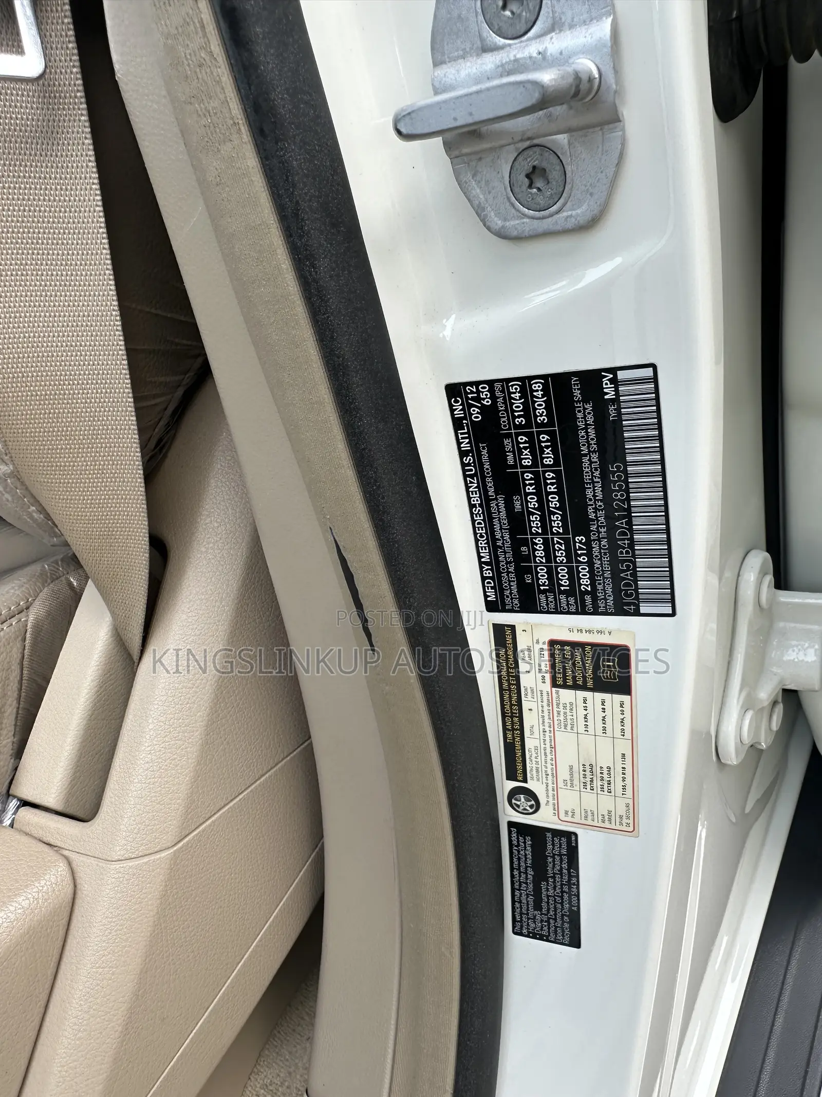 Mercedes-Benz M Class ML 350 4Matic 2013 White