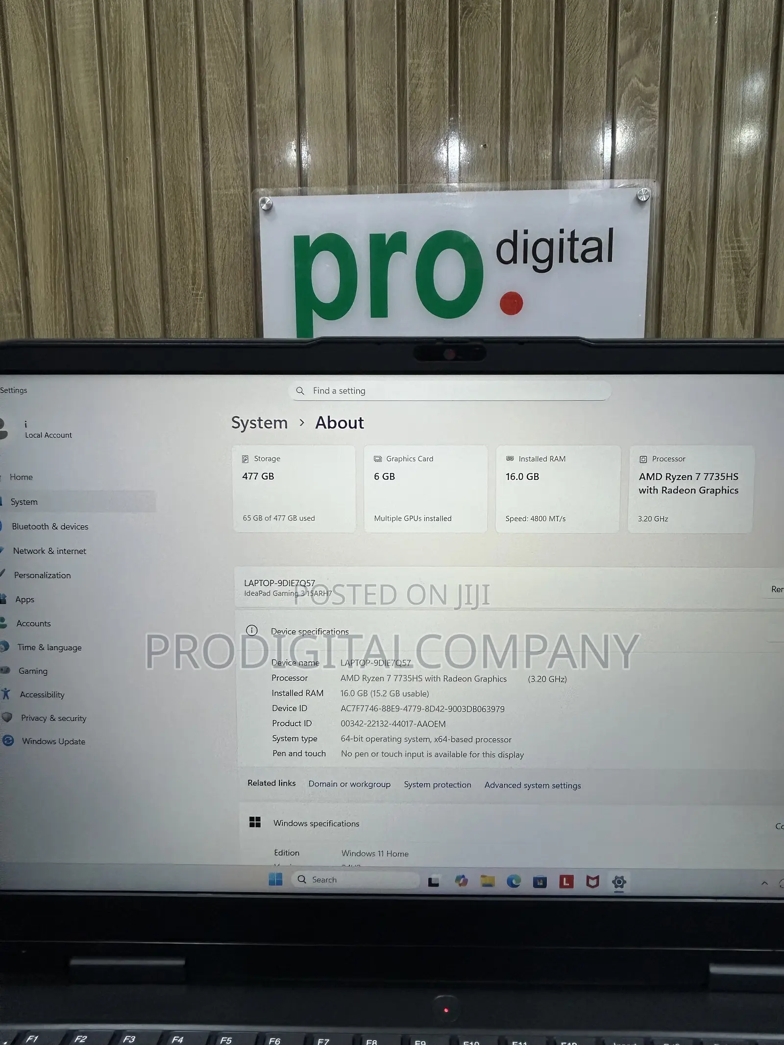 Laptop Lenovo Ideapad 3 16GB AMD Ryzen 7 SSD 512GB