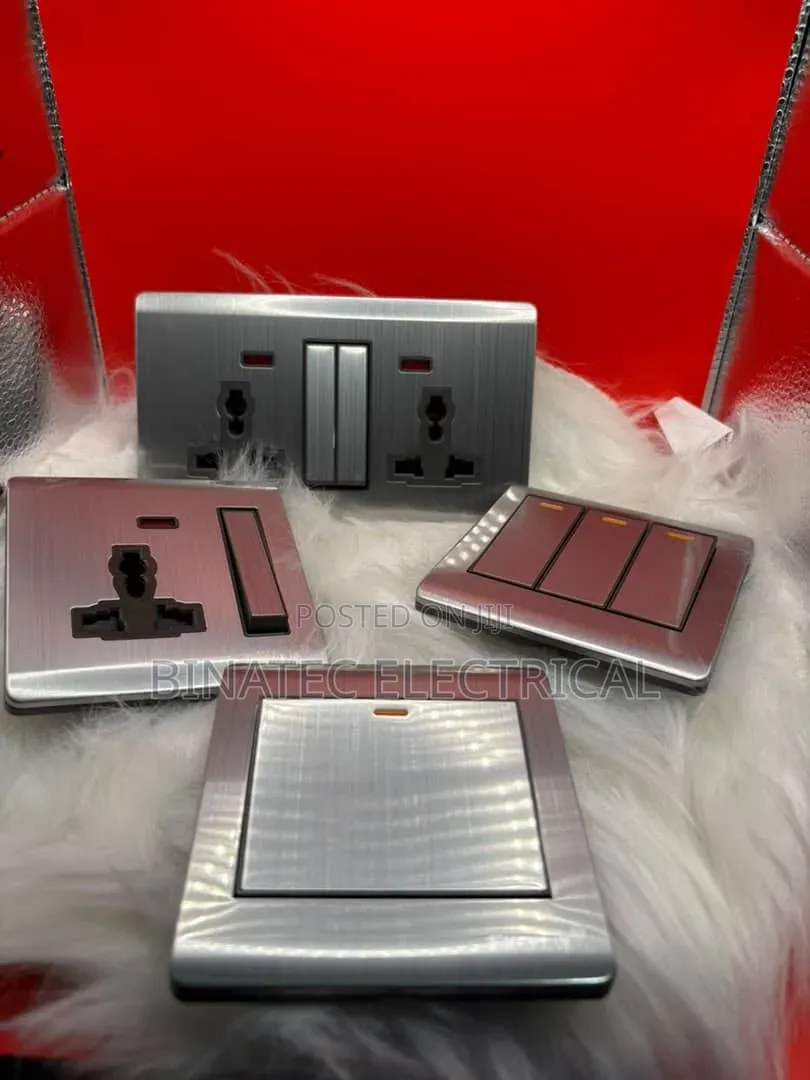 Silver Switches and Sockets