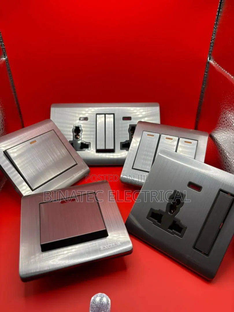 Silver Switches and Sockets