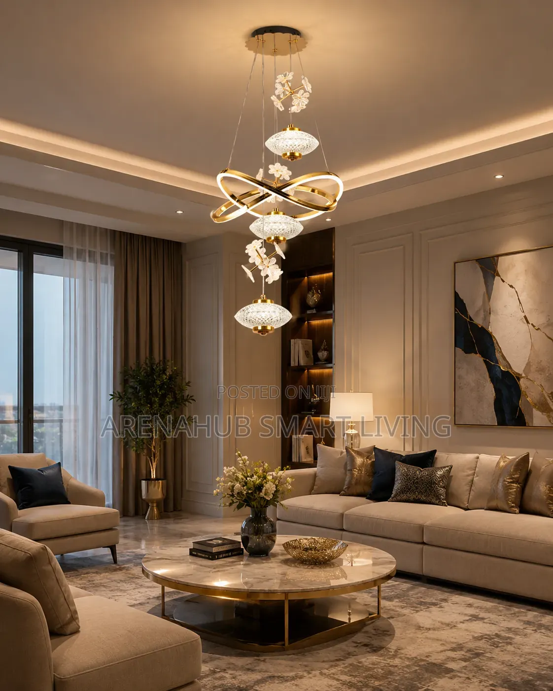 Modern Creative Light Luxury Restaurant Chandelier Crystal Lamp