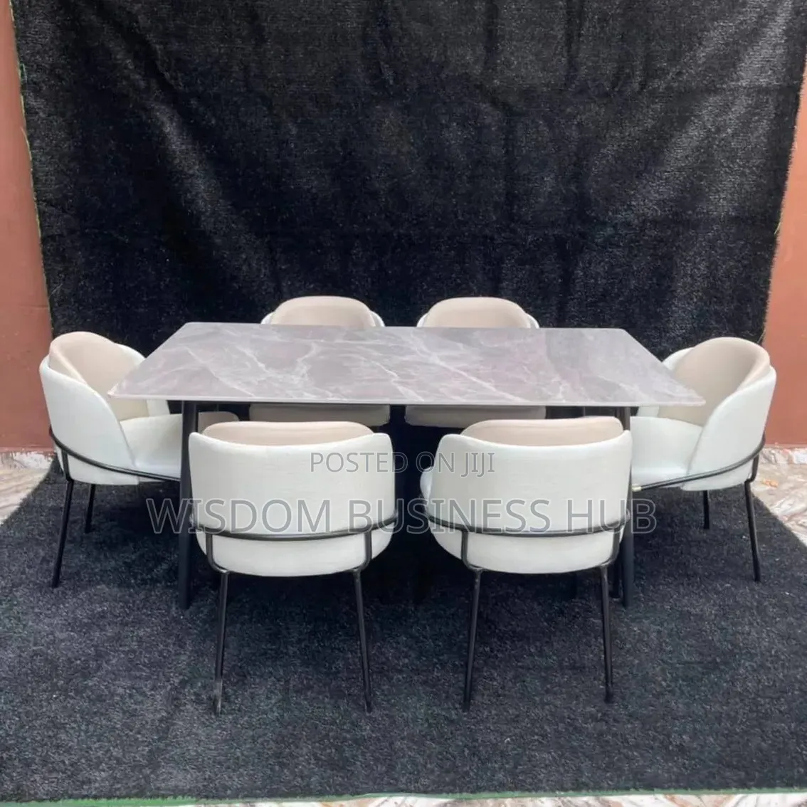 Contemporary Ceramic Top Dining Set