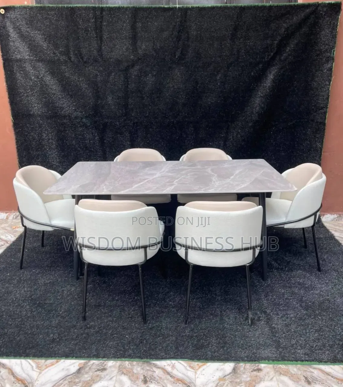 Contemporary Ceramic Top Dining Set