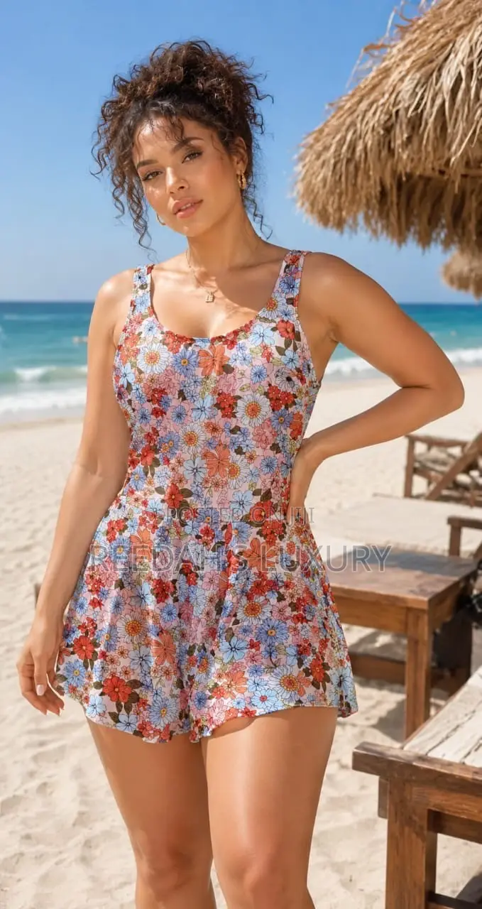 Floral Tie Waist Beach Wear