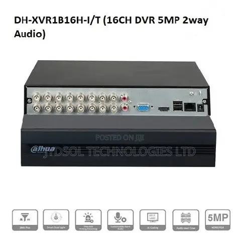 Dahua 16ch 5mp Wizsense DVR Dh-Xvr1b16h-I/T (16ch DVR 5mp 2way Audio)