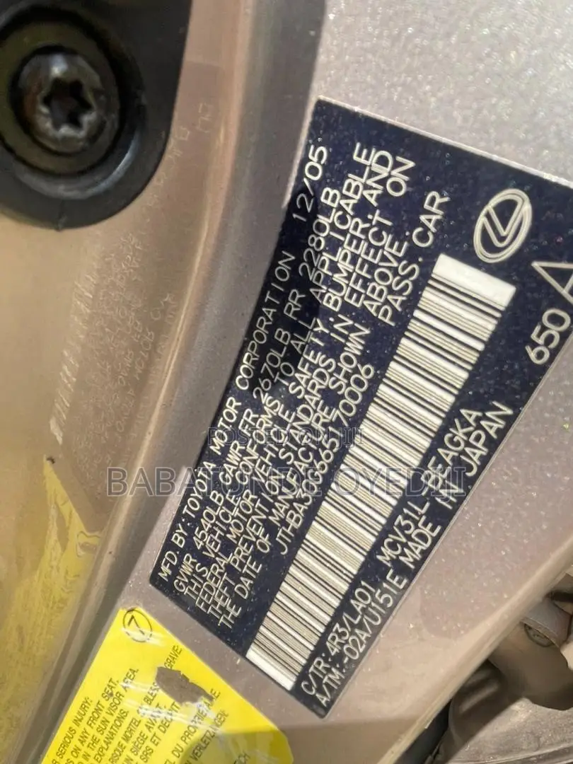 Lexus ES 330 2006 Gold