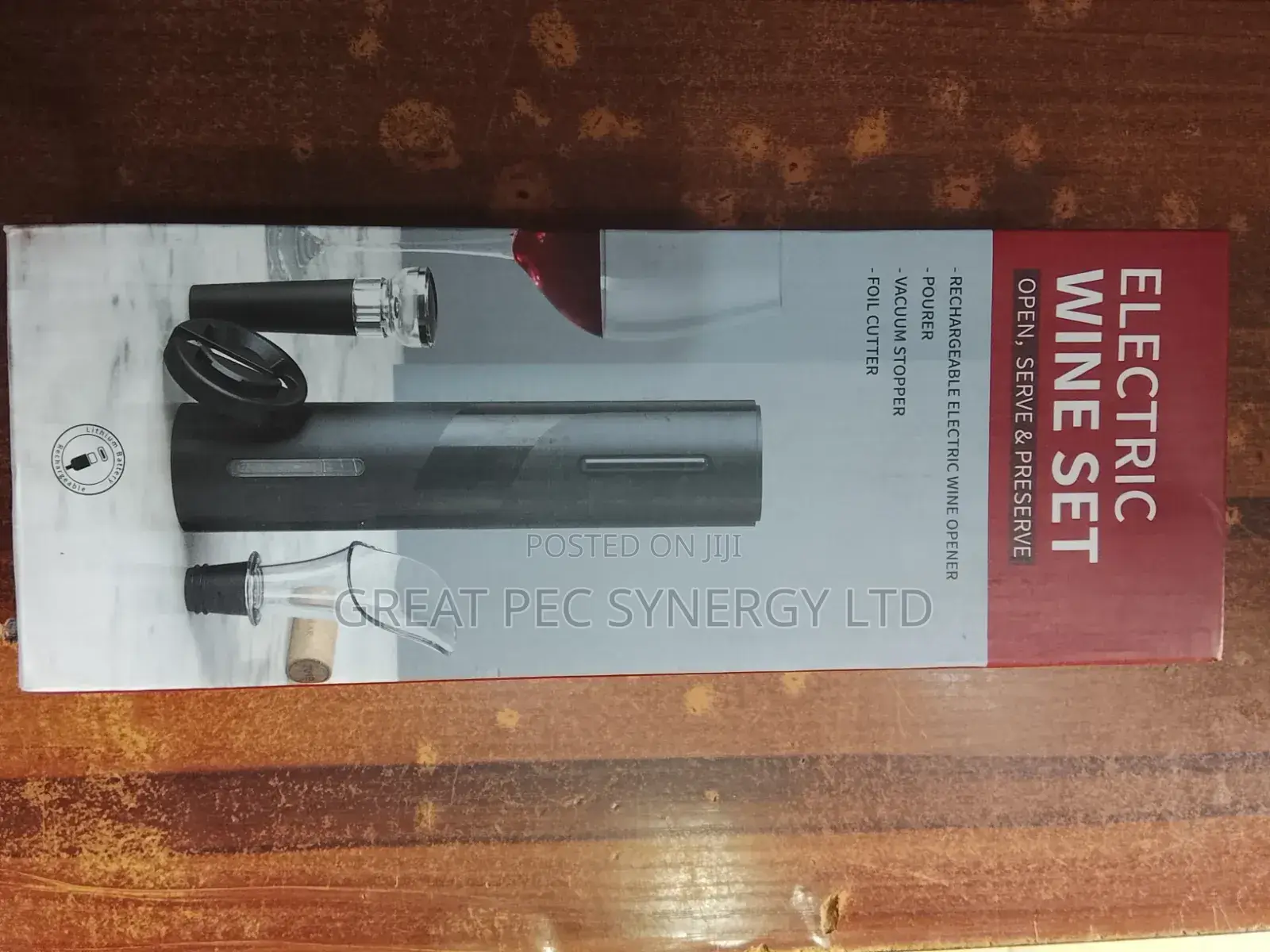 Electric Wine Opener - Rechargeable (With Accessories)