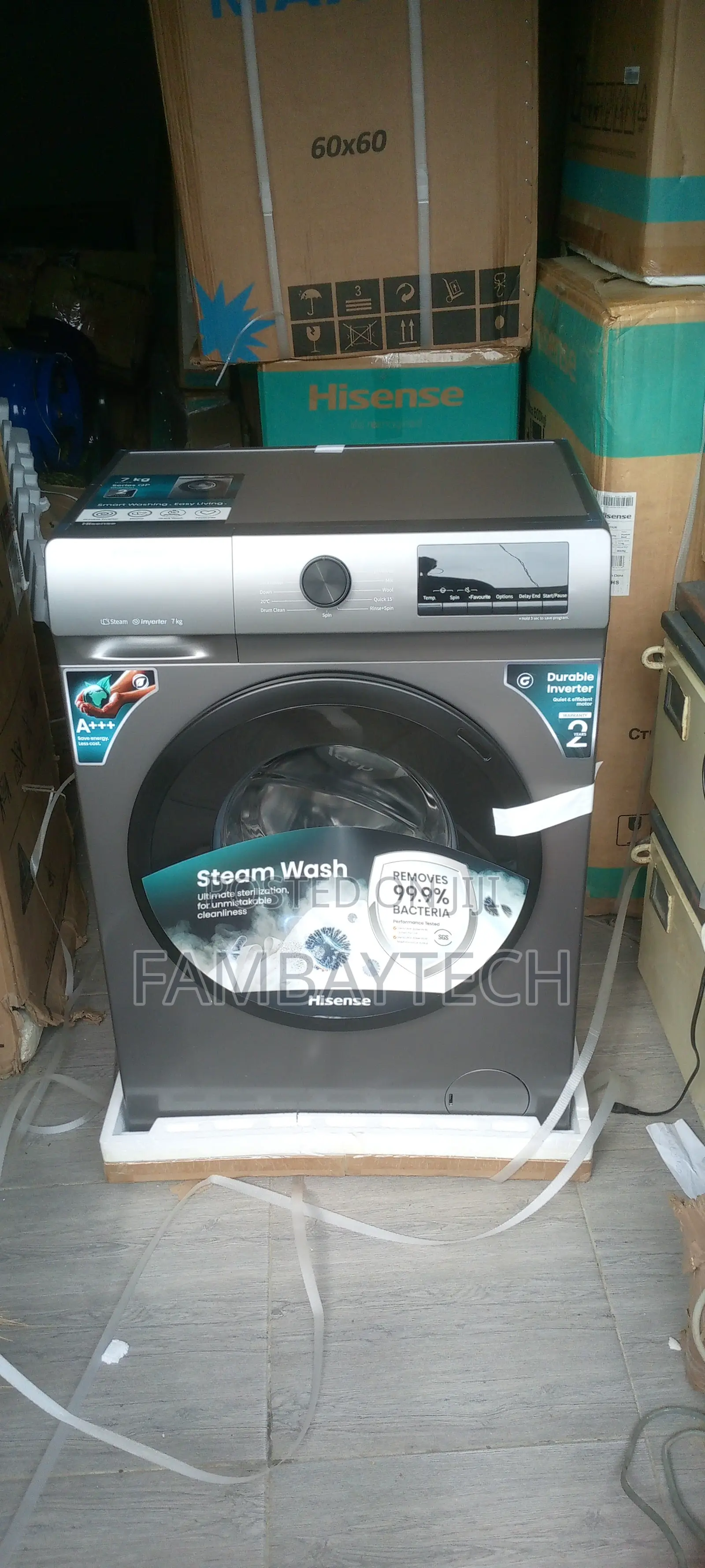 Hisense 7KG Smart Inverter Washer – 1200 RPM