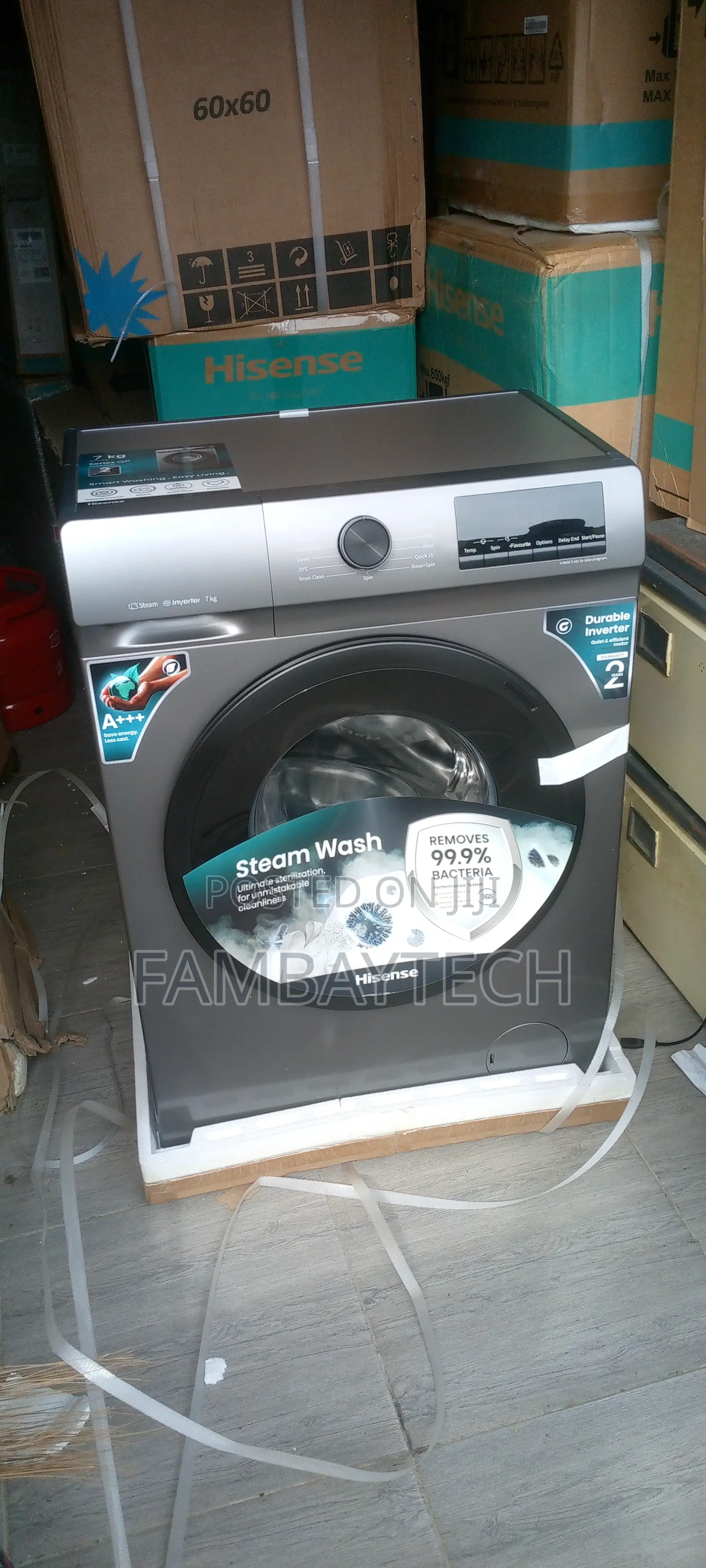 Hisense 7KG Smart Inverter Washer – 1200 RPM