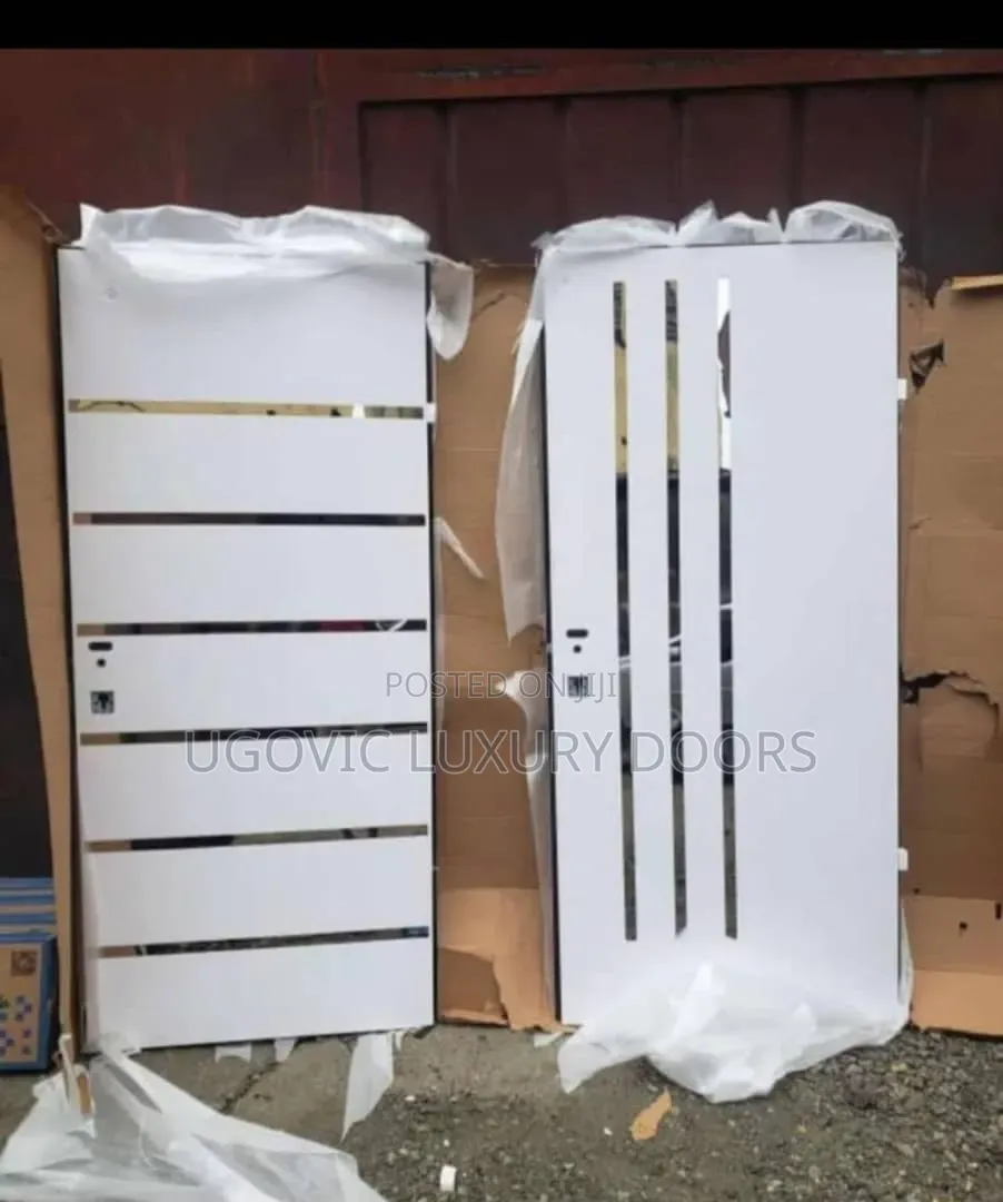 3ft Modern White Isreali Security Door Extra Height