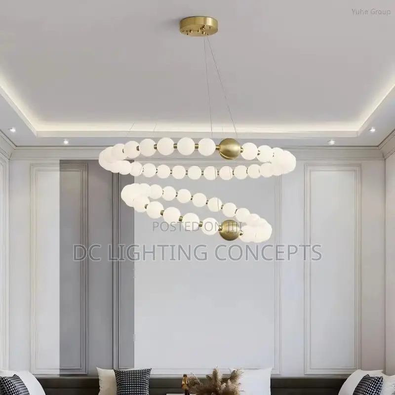 Nordic Minimalist Magic Bean Italian Luxury Acrylic Pendant Chandelier