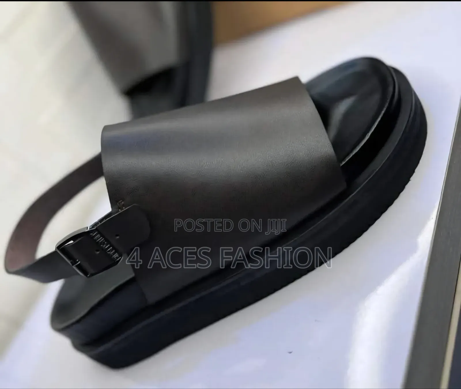 Men Premium Black Sandals