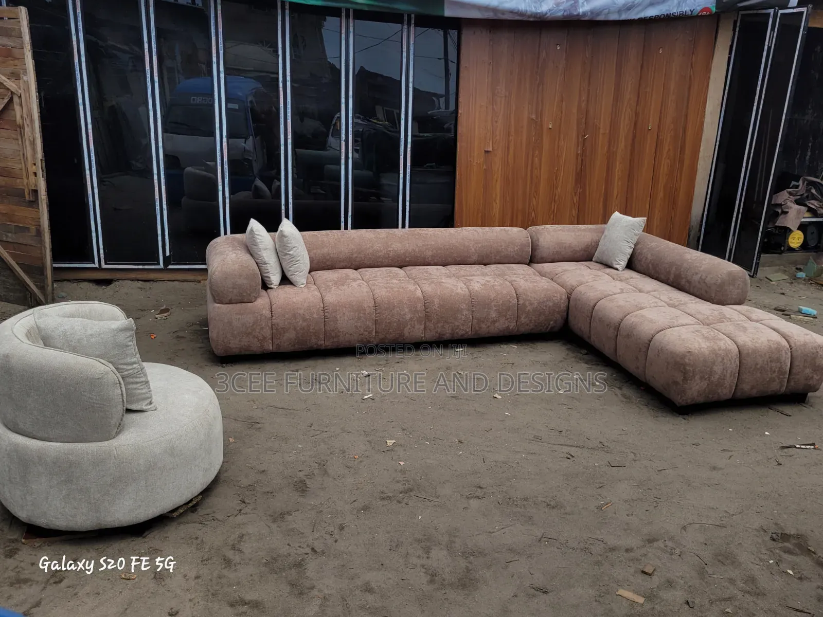 Brown Gray Couch