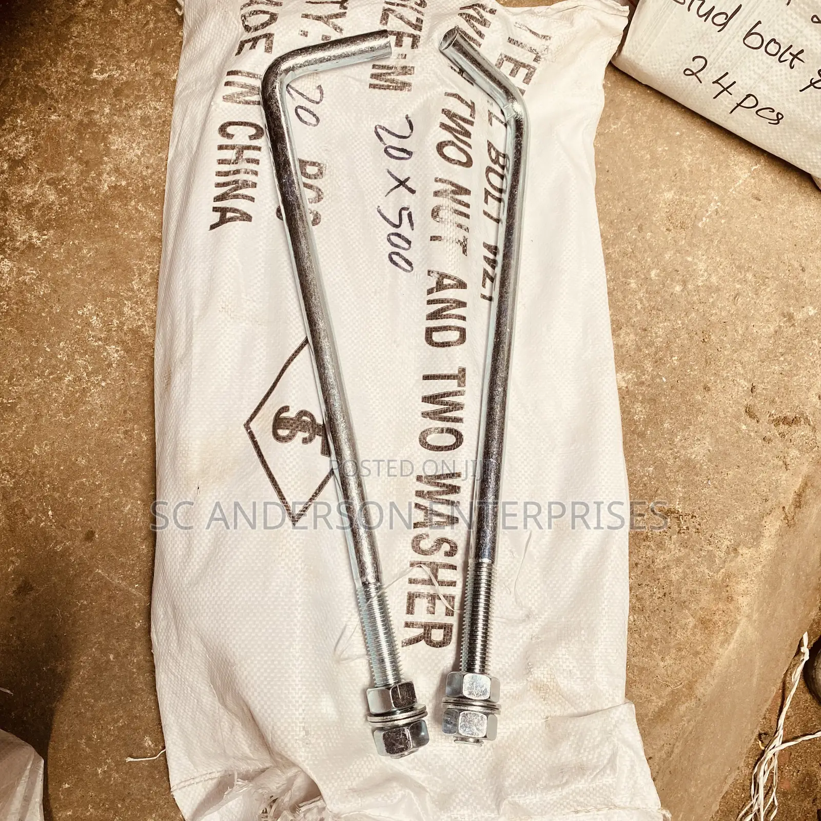 20mm X 500mm Foundation Bolt (Anchor Bolt)