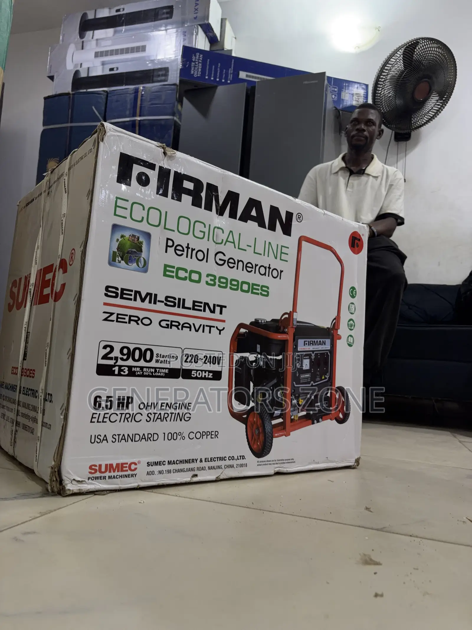 SUMEC Firman 2.8KVA ECO3990ES Petrol Generator for Offices