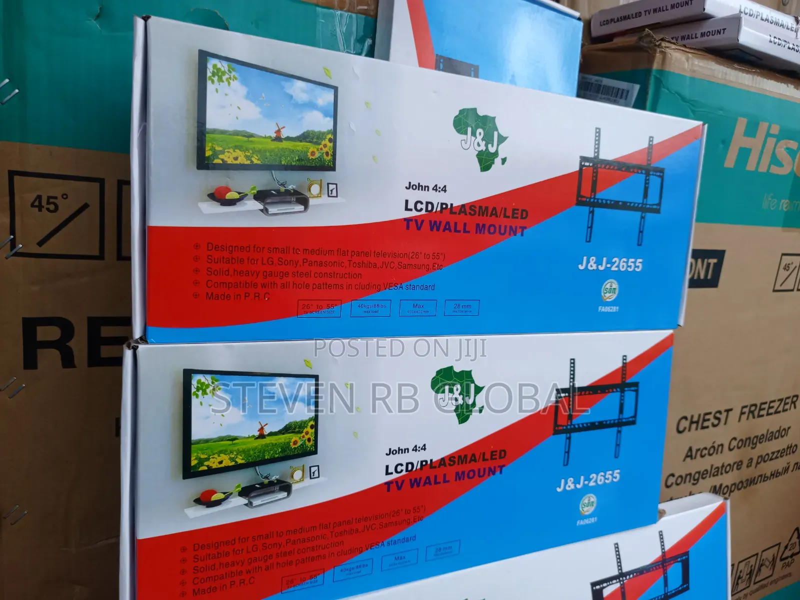 John 4:4 LCD/Plasma/Led TV Wall Mount 26"–55" TVS | J&j-2655